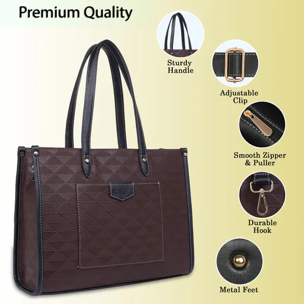 Brown_And_Black_Pu_Premium_Laptop_Tote_Bag_For_Women