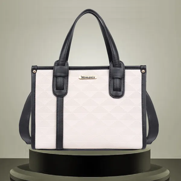 Beige_And_Black_Pu_Premium_Handbag_For_Women