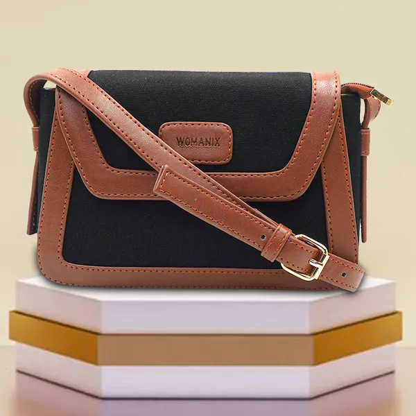 Black_And_Tan_Canvas_Premium_Sling_Bag_For_Women