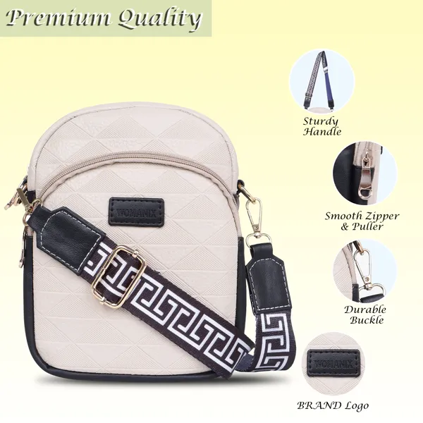 Beige_And_Black_Pu_Premium_Sling_Bag_For_Women