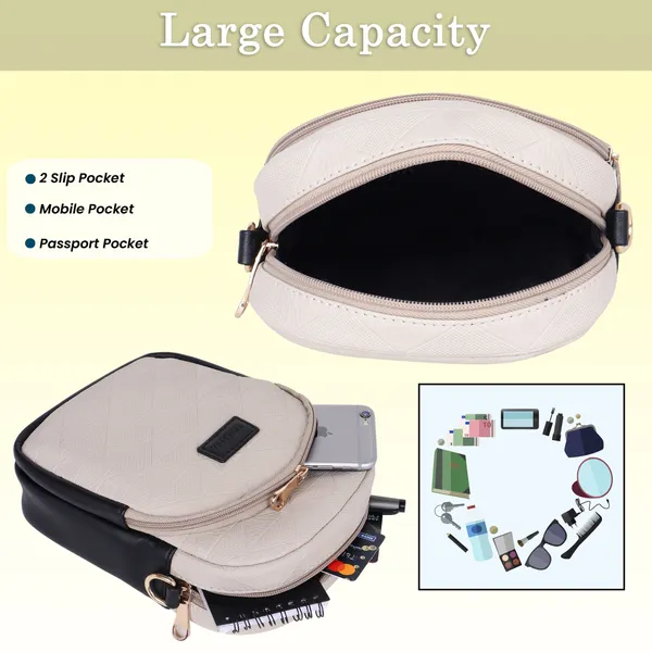 Beige_And_Black_Pu_Premium_Sling_Bag_For_Women