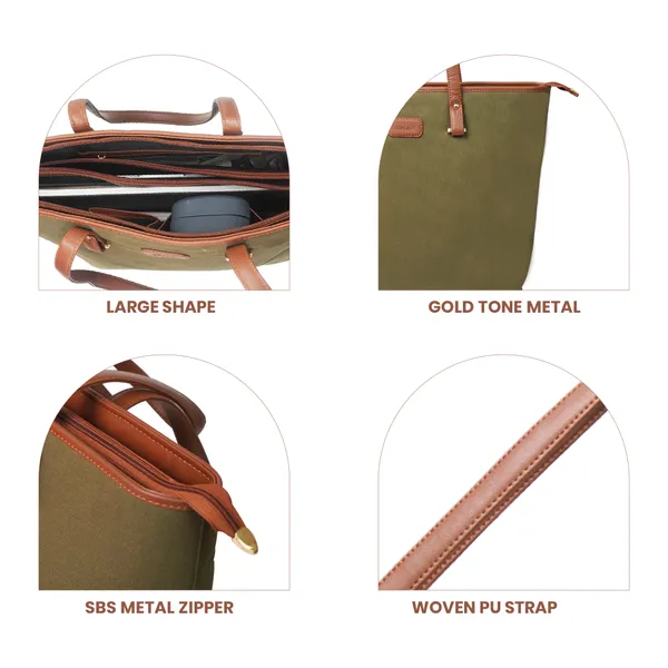 Green_And_Tan_Canvas_Premium_Handbag_And_Shoulder_Bag_For_Women