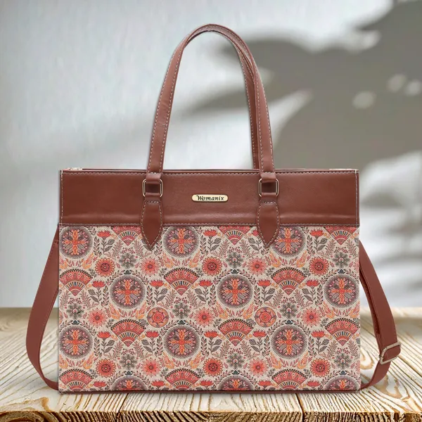 White_And_Peach_Jute_Premium_Laptop_Tote_Bag_For_Women