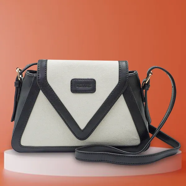 Beige_And_Black_Canvas_Premium_Sling_Bag_For_Women