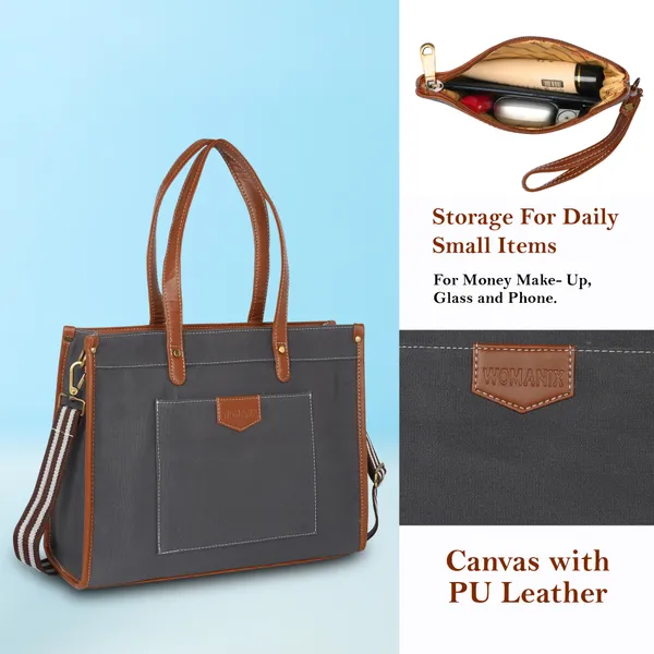 Grey_Canvas_Premium_Laptop_Tote_Bag_For_Women