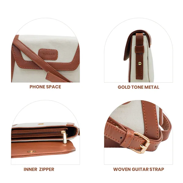 Beige_And_Tan_Canvas_Premium_Sling_Bag_For_Women