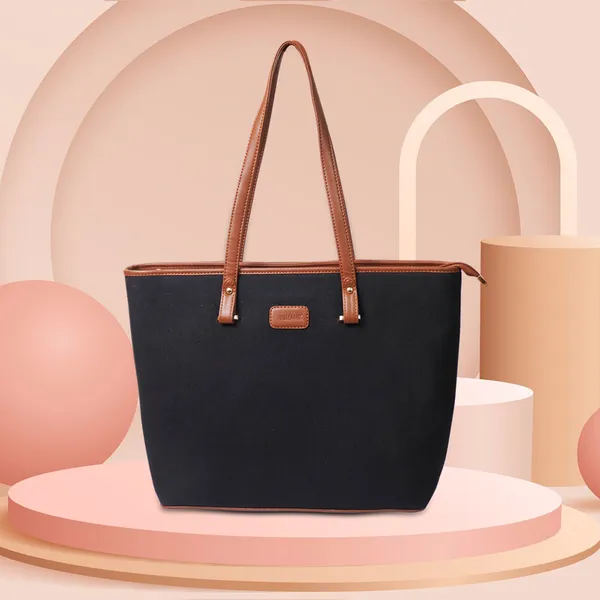 Black_And_Tan_Canvas_Premium_Handbag_And_Shoulder_Bag_For_Women