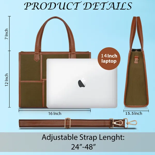 Green_And_Tan_Canvas_Premium_Laptop_Tote_Bag_For_Women