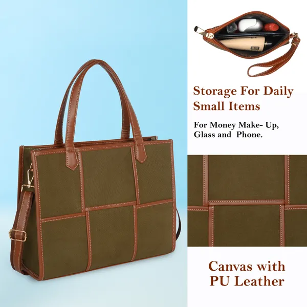 Green_And_Tan_Canvas_Premium_Laptop_Tote_Bag_For_Women