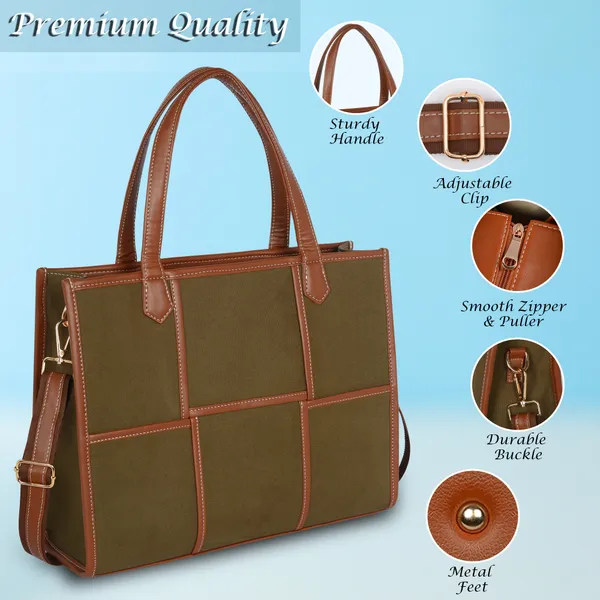 Green_And_Tan_Canvas_Premium_Laptop_Tote_Bag_For_Women