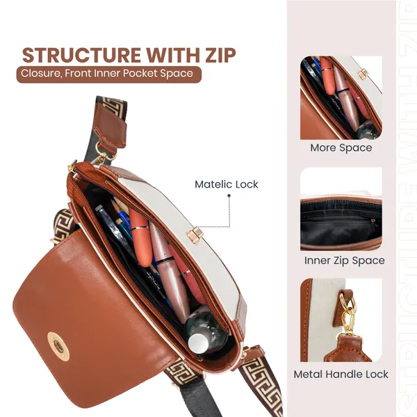 Beige_And_Tan_Canvas_Premium_Sling_Bag_For_Women