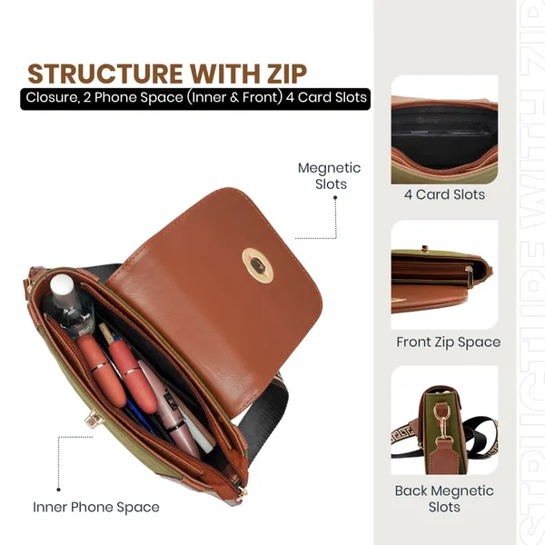 Green_And_Tan_Canvas_Premium_Sling_Bag_For_Women