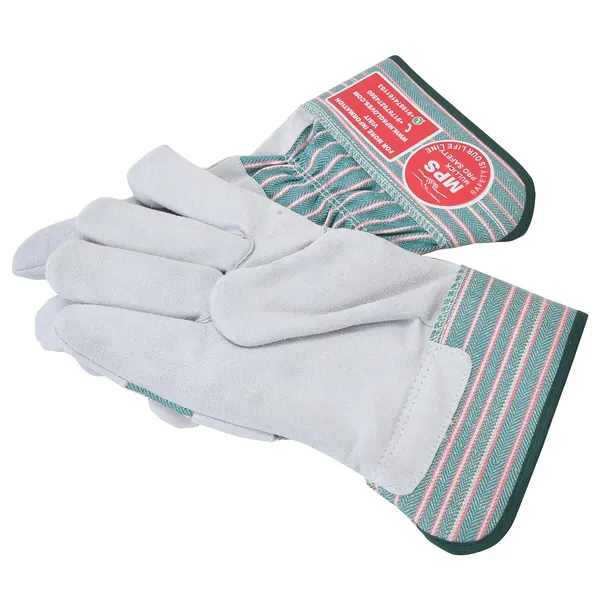 Leather_Working_Gloves_Grey_And_Green_Strip_Mps_106