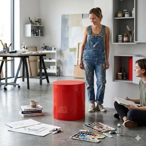Red_Polypropylene_Solid_Red_Storage_Stool