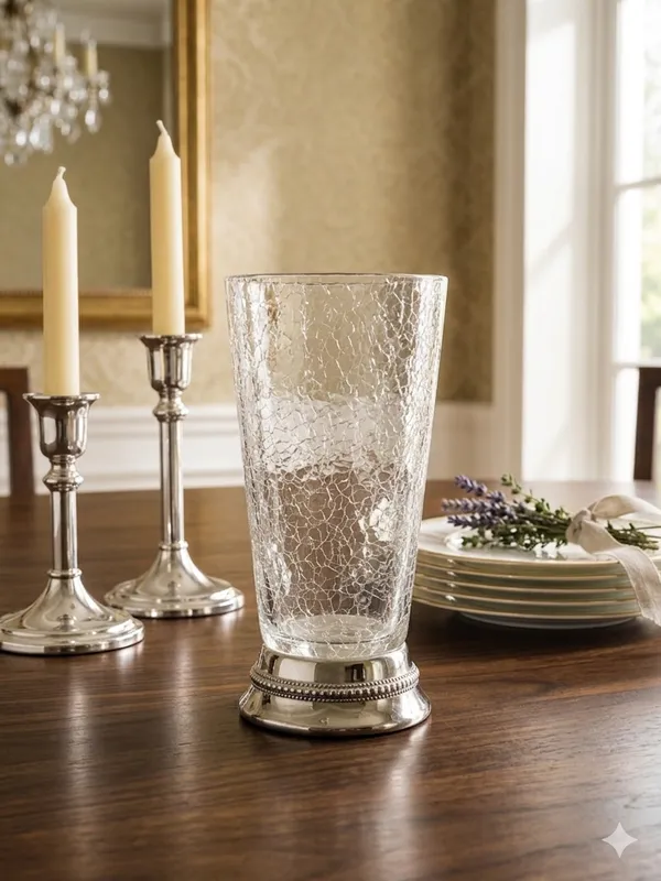 Glass_Stainless_Steel_Crackle_Finish_Pedestal_Tumbler
