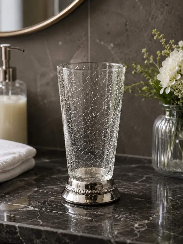 Glass_Stainless_Steel_Crackle_Finish_Pedestal_Tumbler