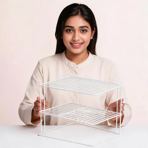White_Steel_Wire_Corner_Two-Tier_Kitchen_Cabinet_Organizer