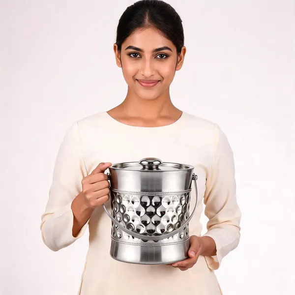 Silver_Stainless_Steel_Modern_Hammered_Mirror_Finish_Ice_Bucket