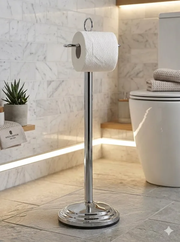 Silver_Stainless_Steel_Chrome_Finish_Toilet_Paper_Holder_Stand