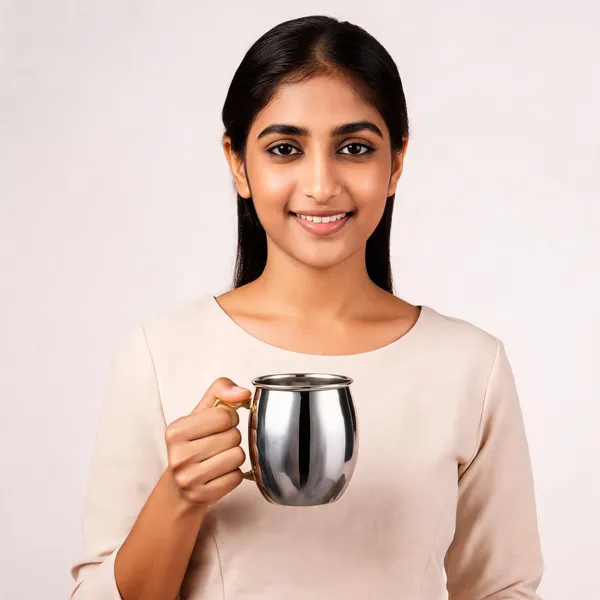 Silver_Stainless_Steel_Mirror_Polish_Brass_Handle_Beer_Mug