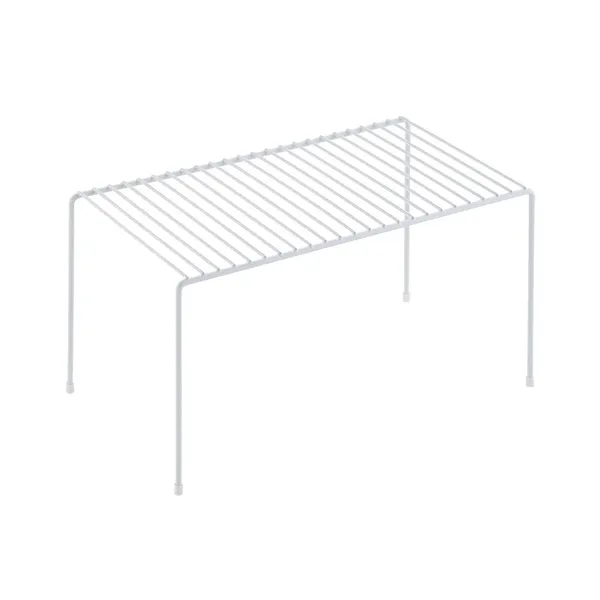 White_Steel_Wire_Two-Tier_Cabinet_Shelf_Organizer_Pack_Of_2
