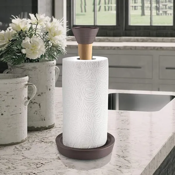 Bronze_Stainless_Steel_Wood_Finish_Kitchen_Paper_Roll_Holder