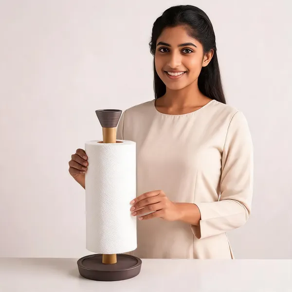 Bronze_Stainless_Steel_Wood_Finish_Kitchen_Paper_Roll_Holder