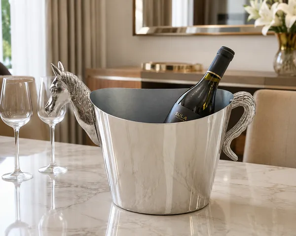 Silver_Stainless_Steel_Horse_Handle_Wine_Cooler