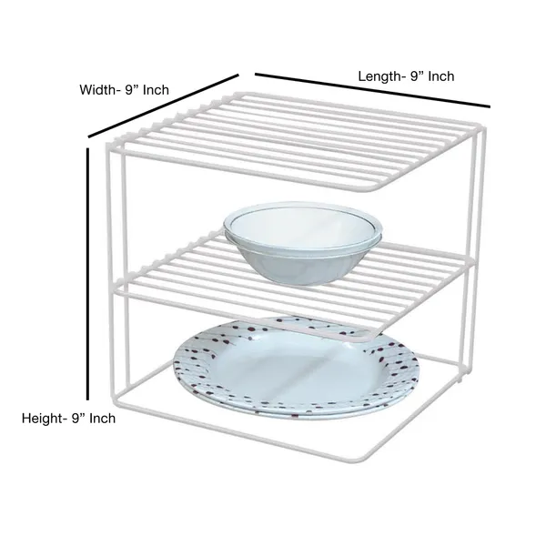 White_Steel_Wire_Corner_Two-Tier_Kitchen_Cabinet_Organizer