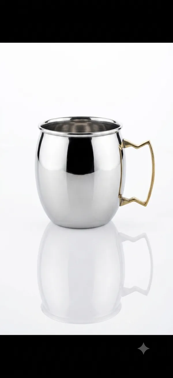 Silver_Stainless_Steel_Double-Wall_Mirror_Polish_Brass_Handle_Beer_Mug