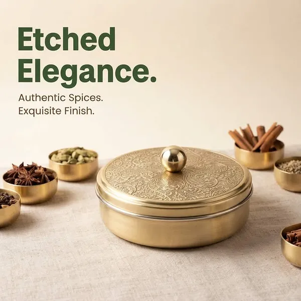 Brass_Stainless_Steel_Etched_Floral_Gold_Finish_Box