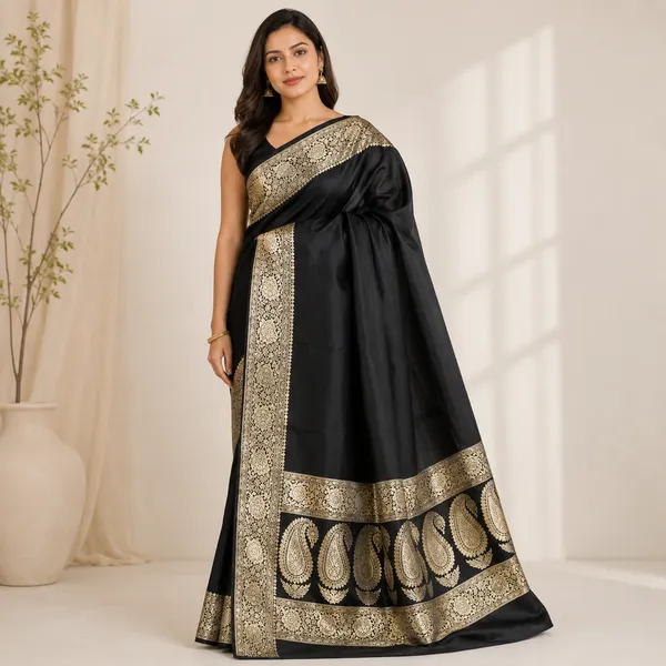 Black_Banarasi_Silk_Saree_with_Antique_Gold_Zari_Border