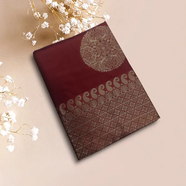 Elegant_Maroon_Banarasi_Silk_Saree_with_Grand_Zari_Border