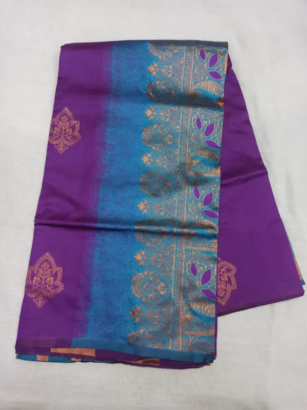 Royal_Purple_Teal_Woven_Saree