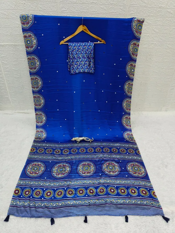 Women’s_Royal_Blue_Printed_Designer_Saree_with_Traditional_Circular_Motif_Border