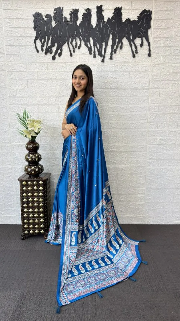 Women’s_Royal_Blue_Printed_Designer_Saree_with_Traditional_Paisley_Border