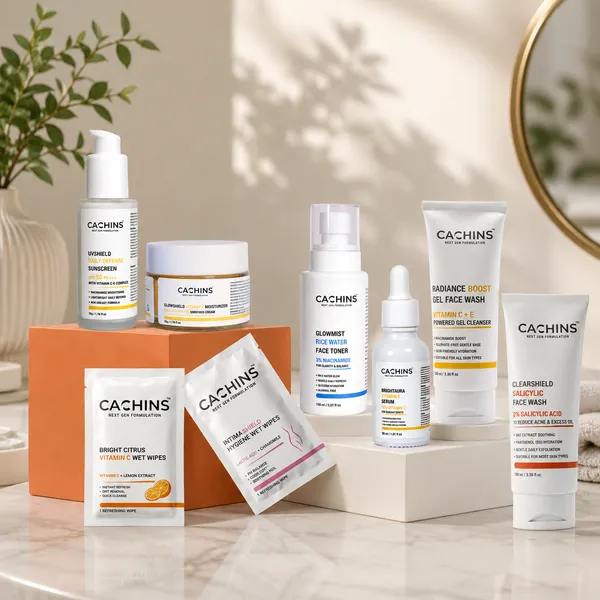 CACHINS_Ultimate_Skincare_&_Hygiene_Combo_Kit_|_Face_Wash,_Serum,_Moisturizer,_Sunscreen,_Wet_Wipes_&_Intimate_Care_|_Complete_Daily_Routine_(8_Products)