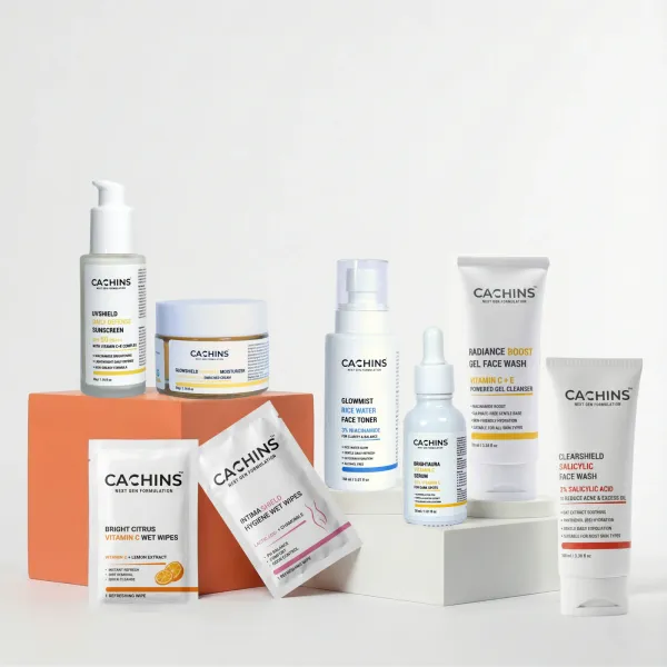 CACHINS_Ultimate_Skincare_&_Hygiene_Combo_Kit_|_Face_Wash,_Serum,_Moisturizer,_Sunscreen,_Wet_Wipes_&_Intimate_Care_|_Complete_Daily_Routine_(8_Products)