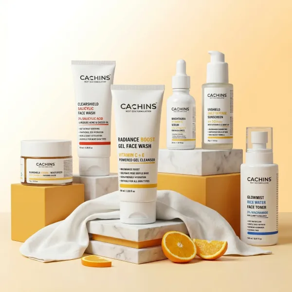 CACHINS_6-Step_Complete_Skincare_Combo_Kit_|_Face_Wash,_Toner,_Serum,_Moisturizer_And_Sunscreen_SPF_50_|_Daily_Glow_Routine