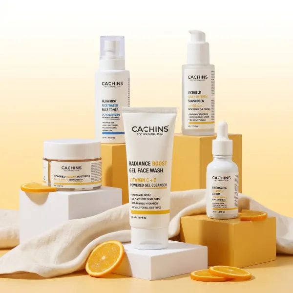CACHINS_Glow_&_Hydration_Skincare_Combo_|_Face_Wash,_Toner,_Serum,_Moisturizer_&_Sunscreen_|_Radiant_Skin_Kit