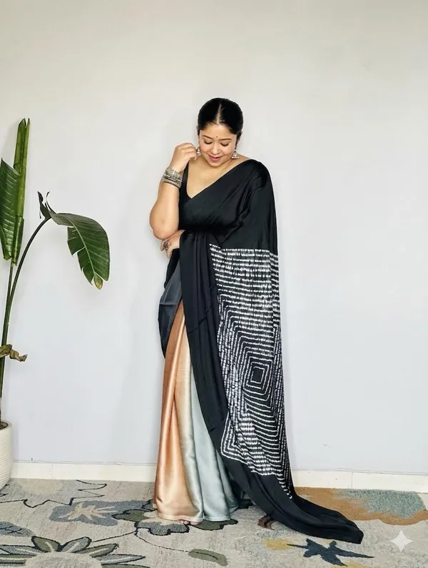 Black_Satin_Ombre_Geometric_Print_Draped_Saree_for_Women