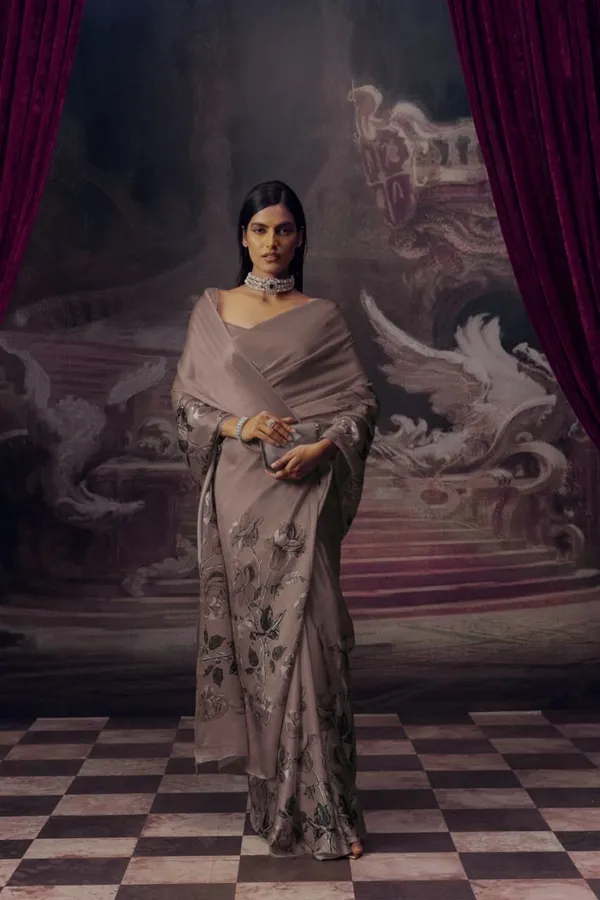 Mauve_Satin_Floral_Embroidered_Draped_Saree_for_Women