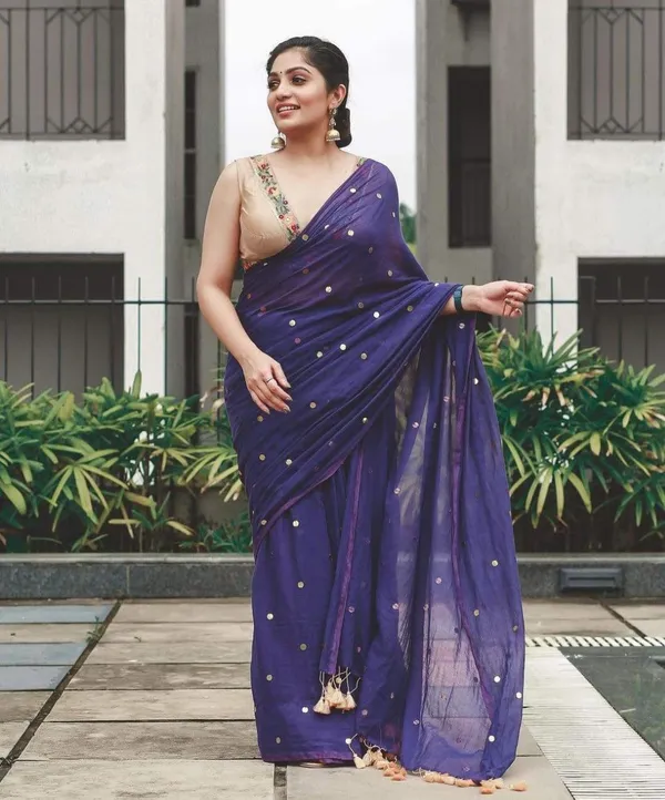 Purple_Satin_Mirror_Work_Saree_for_Women