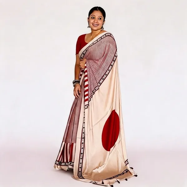 Beige_Satin_Printed_Striped_Border_Saree_for_Women