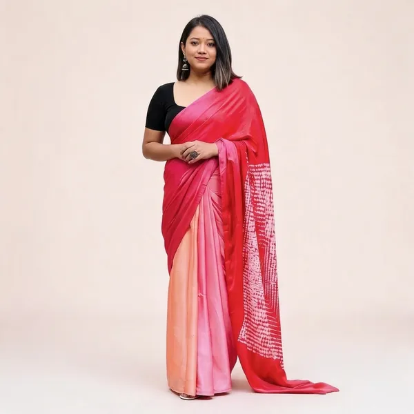 Pink_Ombre_Satin_Bandhani_Print_Saree_with_Blouse