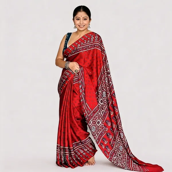 Red_Satin_Ajrakh_Print_Traditional_Saree_for_Women