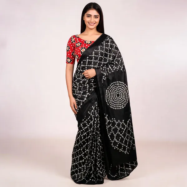 Black_Bandhani_Print_Unstitched_Suit_Fabric_for_Women
