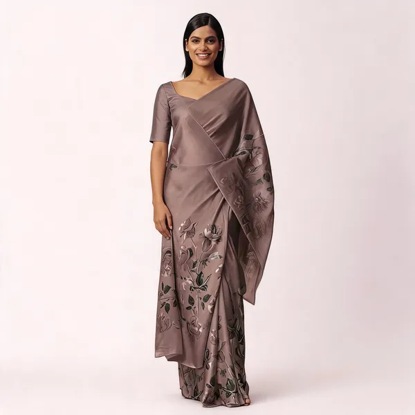 Mauve_Satin_Floral_Embroidered_Draped_Saree_for_Women