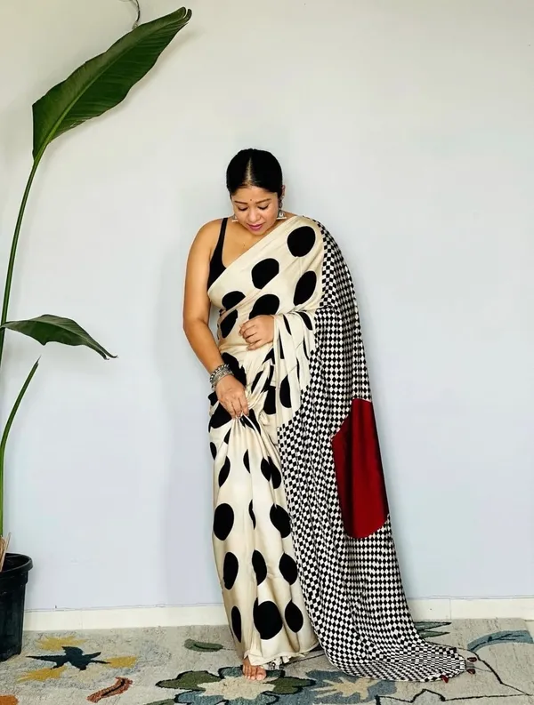 Off_White_Satin_Polka_Dot_Checkered_Print_Saree_for_Women