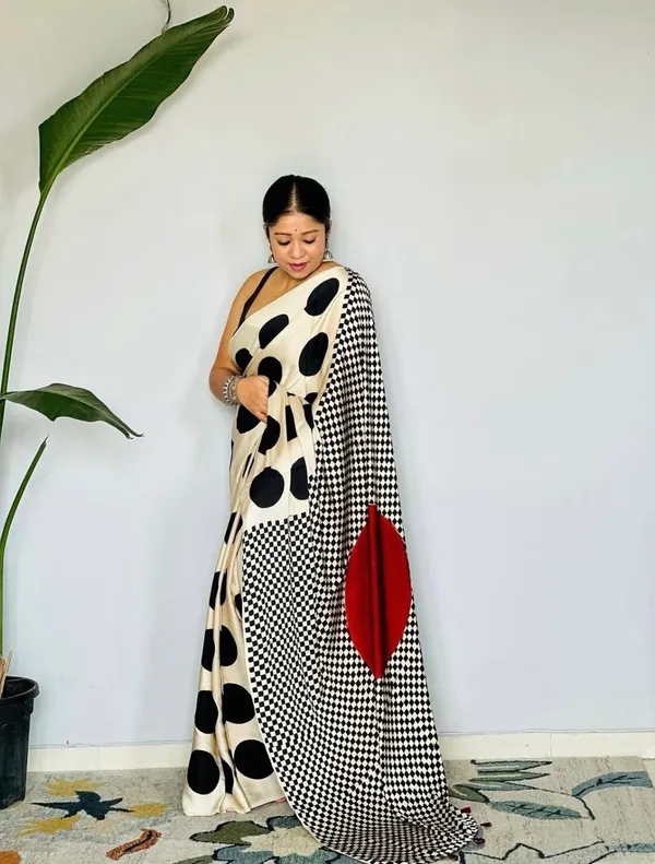 Off_White_Satin_Polka_Dot_Checkered_Print_Saree_for_Women
